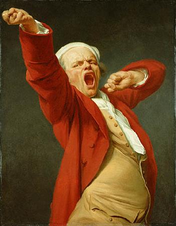 Joseph Ducreux Yawning oil painting image